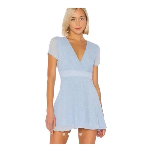Revolve / superdown Bree Light Blue Mini Dress M NEW - Picture 1 of 8